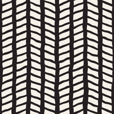 El ile Dikişsiz desen fırça darbeleriyle çizilmiş. Doodle grunge illüstrasyon mürekkep. Geometrik tek renkli vektör desen.