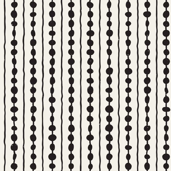 Elle çizilmiş stil etnik seamless modeli. Grungy geometrik şekiller arka plan siyah ve beyaz.