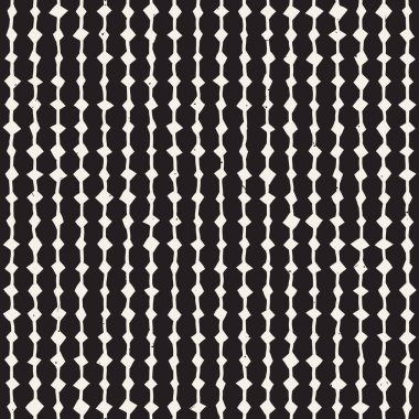 Elle çizilmiş stil etnik seamless modeli. Grungy geometrik şekiller arka plan siyah ve beyaz.