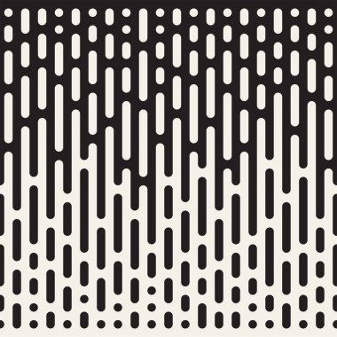 Vektör sorunsuz düzensiz satırları. Yarı ton siyah ve beyaz renk geçişini. Trendy geometrik arka plan deseni