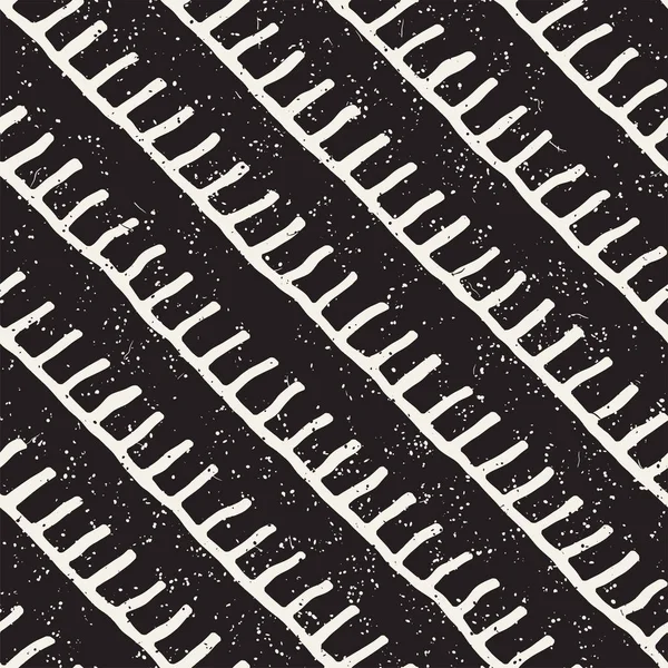 El ile Dikişsiz desen fırça darbeleriyle çizilmiş. Doodle grunge illüstrasyon mürekkep. Geometrik tek renkli vektör desen.