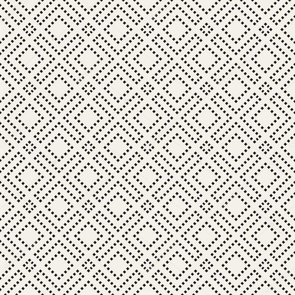 Vector seamless pattern. Modern stylish texture. Repeating geometric background. Striped lattice grid. Linear graphic design.