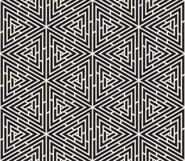 Vektör seamless modeli. Modern şık doku. Geometrik fayans gelen çizgili üçgen öğe yinelenen