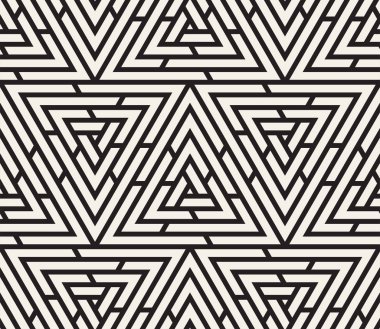 Vektör seamless modeli. Modern şık doku. Geometrik fayans gelen çizgili üçgen öğe yinelenen