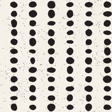 Elle çizilmiş stil etnik seamless modeli. Grungy geometrik şekiller arka plan siyah ve beyaz.