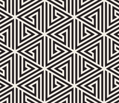 Vektör seamless modeli. Modern şık doku. Geometrik fayans gelen çizgili üçgen öğe yinelenen