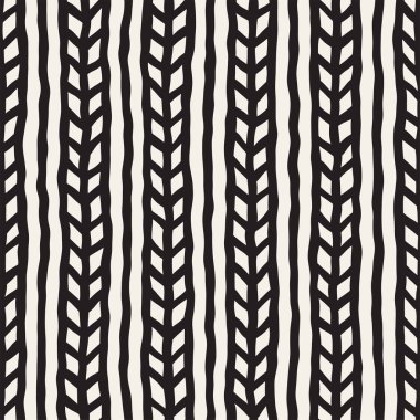 El ile Dikişsiz desen fırça darbeleriyle çizilmiş. Doodle grunge illüstrasyon mürekkep. Geometrik tek renkli vektör desen.