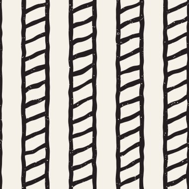 El ile Dikişsiz desen fırça darbeleriyle çizilmiş. Doodle grunge illüstrasyon mürekkep. Geometrik tek renkli vektör desen.