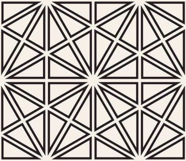 Vektör kusursuz desen. Modern stil soyut doku. Çizgili elementten geometrik fayanslar tekrarlanıyor