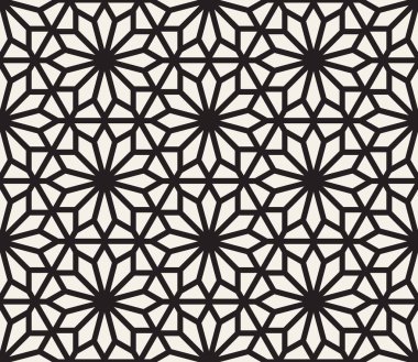 Vektör kusursuz desen. Modern stil soyut doku. Çizgili elementten geometrik fayanslar tekrarlanıyor