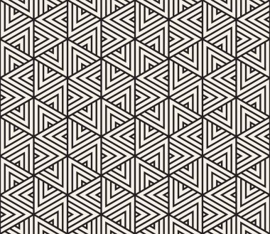 Vektör seamless modeli. Modern şık doku. Geometrik fayans gelen çizgili üçgen öğe yinelenen