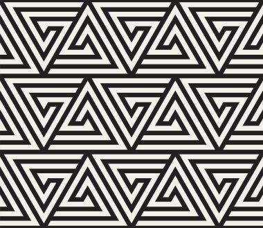 Vektör seamless modeli. Modern şık doku. Geometrik fayans gelen çizgili üçgen öğe yinelenen