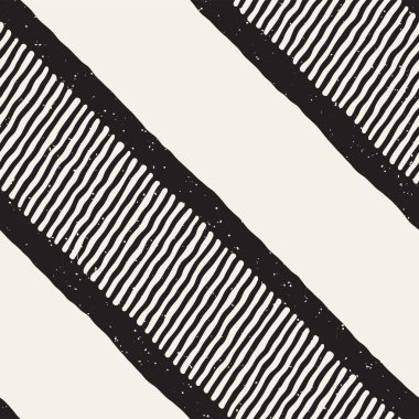 El ile Dikişsiz desen fırça darbeleriyle çizilmiş. Doodle grunge illüstrasyon mürekkep. Geometrik tek renkli vektör desen.