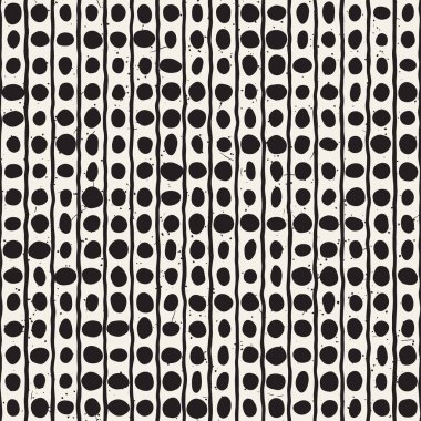 Elle çizilmiş stil etnik seamless modeli. Arka plan siyah ve beyaz soyut geometrik şekiller.