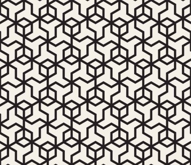 Vektör kusursuz desen. Modern stil soyut doku. Çizgili elementten geometrik fayanslar tekrarlanıyor