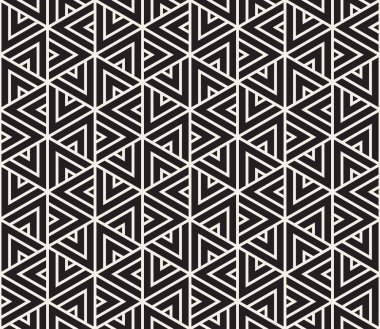 Vektör seamless modeli. Modern şık doku. Geometrik fayans gelen çizgili üçgen öğe yinelenen