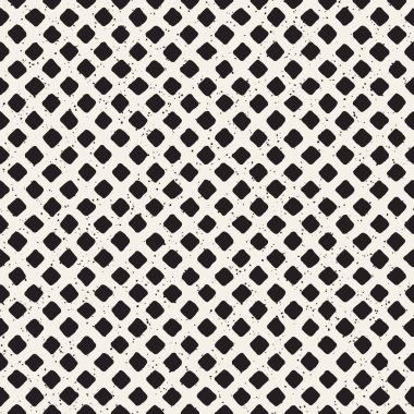 Elle çizilmiş stil etnik seamless modeli. Grungy geometrik şekiller arka plan siyah ve beyaz.