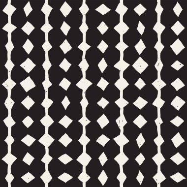 Elle çizilmiş stil etnik seamless modeli. Arka plan siyah ve beyaz soyut geometrik şekiller.