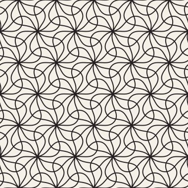 Elle çizilmiş stil soyut seamless modeli siyah beyaz. Retro serbest çentikli çizgiler doku.