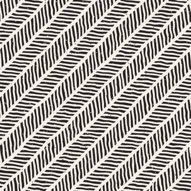 El ile Dikişsiz desen fırça darbeleriyle çizilmiş. Doodle grunge illüstrasyon mürekkep. Geometrik vektör desen.