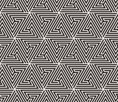 Vektör seamless modeli. Modern şık doku. Geometrik fayans gelen çizgili üçgen öğe yinelenen