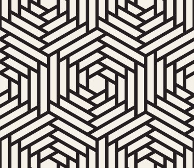 Vektör kusursuz desen. Modern stil soyut doku. Çizgili elementten geometrik fayanslar tekrarlanıyor