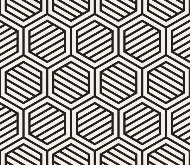 Vektör seamless modeli. Modern şık soyut doku. Geometrik şekiller çizgili öğeleri üzerinden yinelenen