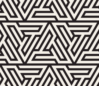 Vektör seamless modeli. Modern şık doku. Geometrik fayans gelen çizgili üçgen öğe yinelenen