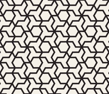 Vektör kusursuz desen. Modern stil soyut doku. Çizgili elementten geometrik fayanslar tekrarlanıyor