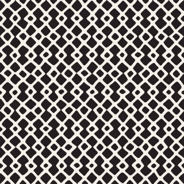 El ile Dikişsiz desen fırça darbeleriyle çizilmiş. Doodle grunge illüstrasyon mürekkep. Geometrik tek renkli vektör desen.