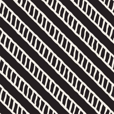 El ile Dikişsiz desen fırça darbeleriyle çizilmiş. Doodle grunge illüstrasyon mürekkep. Geometrik tek renkli vektör desen.