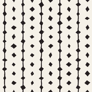 Elle çizilmiş stil etnik seamless modeli. Arka plan siyah ve beyaz soyut geometrik şekiller.