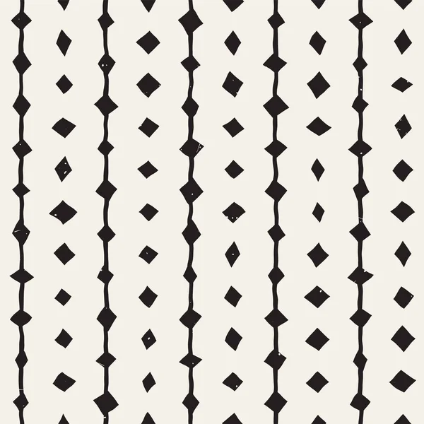 Elle çizilmiş stil etnik seamless modeli. Arka plan siyah ve beyaz soyut geometrik şekiller.