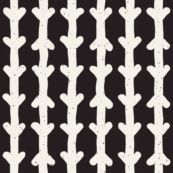 Elle çizilmiş stil etnik seamless modeli. Grungy geometrik şekiller arka plan siyah ve beyaz.