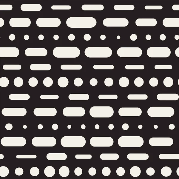 Patrón Líneas Redondeadas Irregulares Blancas Negras Fondo Moderno Abstracto Sin — Archivo Imágenes Vectoriales