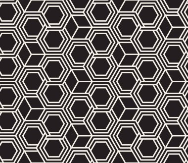Vektör kusursuz desen. Modern stil soyut doku. Çizgili elementten geometrik fayanslar tekrarlanıyor
