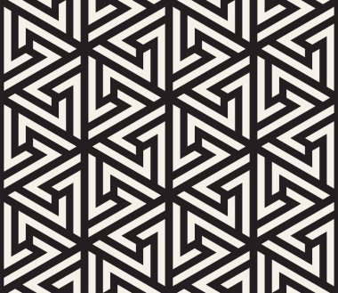 Vektör seamless modeli. Modern şık doku. Geometrik fayans gelen çizgili üçgen öğe yinelenen