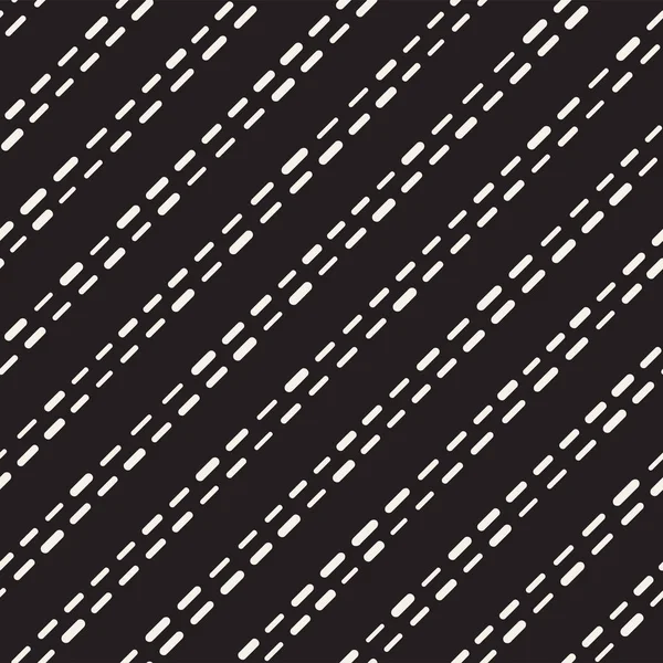 Modèle Lignes Pointillées Arrondies Irrégulières Noires Blanches Moderne Abstrait Vecteur — Image vectorielle