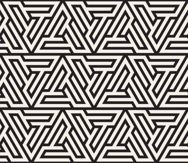 Vektör seamless modeli. Modern şık doku. Geometrik fayans gelen çizgili üçgen öğe yinelenen
