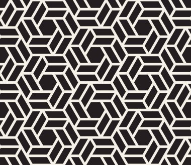 Vektör kusursuz desen. Modern stil soyut doku. Çizgili elementten geometrik fayanslar tekrarlanıyor
