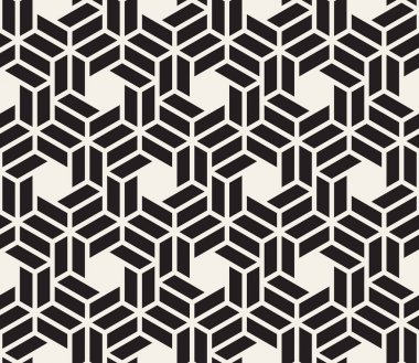 Vektör kusursuz desen. Modern stil soyut doku. Çizgili elementten geometrik fayanslar tekrarlanıyor