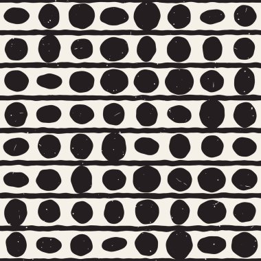 Elle çizilmiş stil etnik seamless modeli. Arka plan siyah ve beyaz soyut geometrik şekiller.