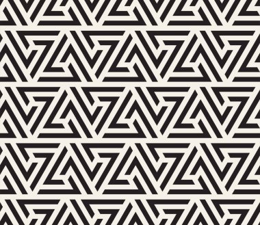 Vektör seamless modeli. Modern şık doku. Geometrik fayans gelen çizgili üçgen öğe yinelenen