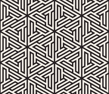 Vektör seamless modeli. Modern şık doku. Geometrik fayans gelen çizgili üçgen öğe yinelenen