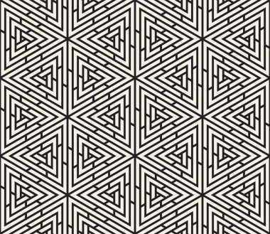 Vektör seamless modeli. Modern şık doku. Geometrik fayans gelen çizgili üçgen öğe yinelenen