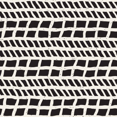 El çizimi, pürüzsüz bir şekil. Siyah beyaz soyut geometrik döşeme arkaplanı. vektör biçiminde karalama çizgisi kafesi