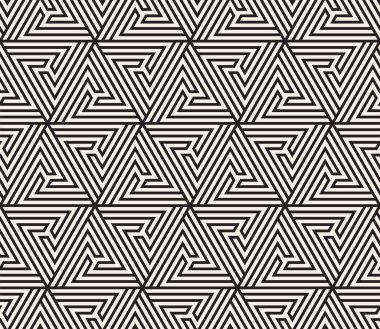 Vektör seamless modeli. Modern şık doku. Geometrik fayans gelen çizgili üçgen öğe yinelenen