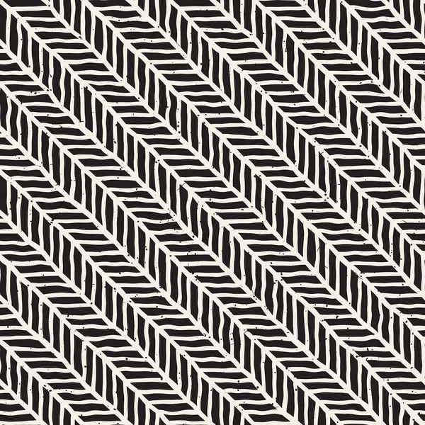 Handgezeichnete Stil Nahtlose Muster Abstrakte Geometrische Fliesen Hintergrund Schwarz Und — Stockvektor