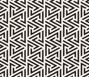 Vektör seamless modeli. Modern şık doku. Geometrik fayans gelen çizgili üçgen öğe yinelenen