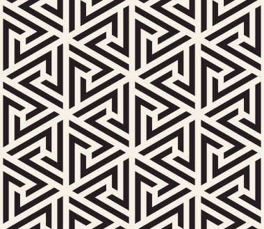 Vektör seamless modeli. Modern şık doku. Geometrik fayans gelen çizgili üçgen öğe yinelenen